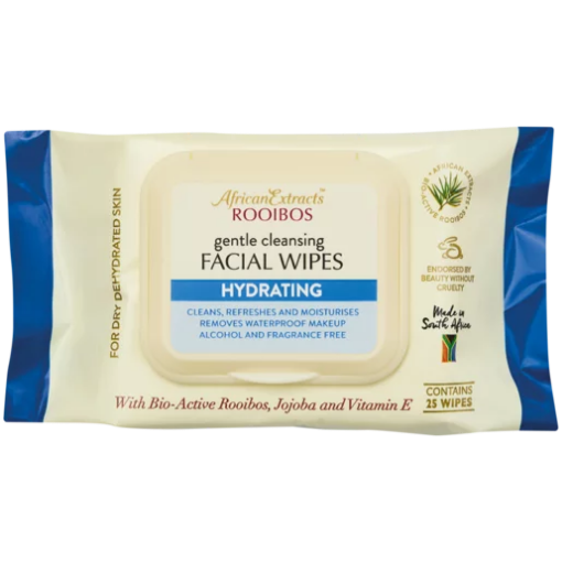 Picture of ROOIBOS FACIAL WIPES - GENTLE CLEANSING HYDRATING 1x25