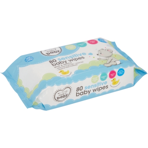 Picture of CLICKS BABY WIPES - SENSITIVE SOOTHING & GENTLE 80 WIPES