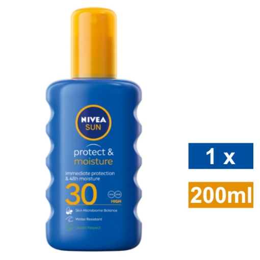 Picture of NIVEA SUN PROTECT & MOISTURE SUNCREEN SPRAY SPF30 200ml