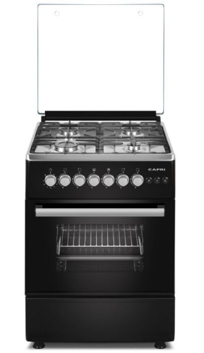Picture of CAPRI GAS COOKER 4 PLATES BLACK 50cmx50cm 