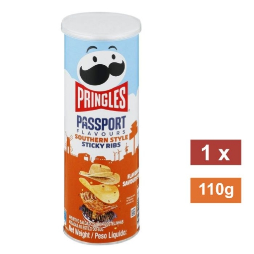 Picture of PRINGLES SOUTHERN STYLE STICKY RIB POTATO CRISPS 110g