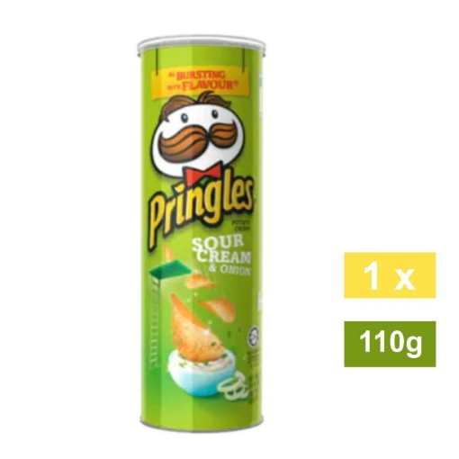 Picture of PRINGLES SOUR CREAM & ONION POTATO CRISPS 110g 