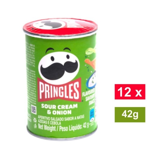 Picture of PRINGLES SOUR CREAM & ONION POTATO CRISPS 12x42g