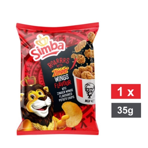 Picture of SIMBA KFC ZINGER WINGS FLAVOURED POTATO CHIPS 36g