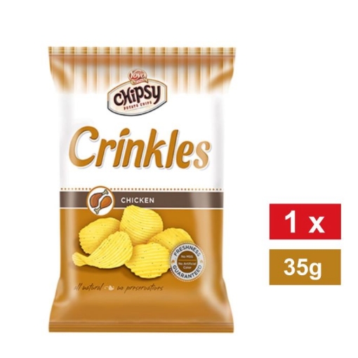 Picture of YOYO CHIPSY CRINKLES CHICKEN FLAVOURED POTATO CHIPS 35g