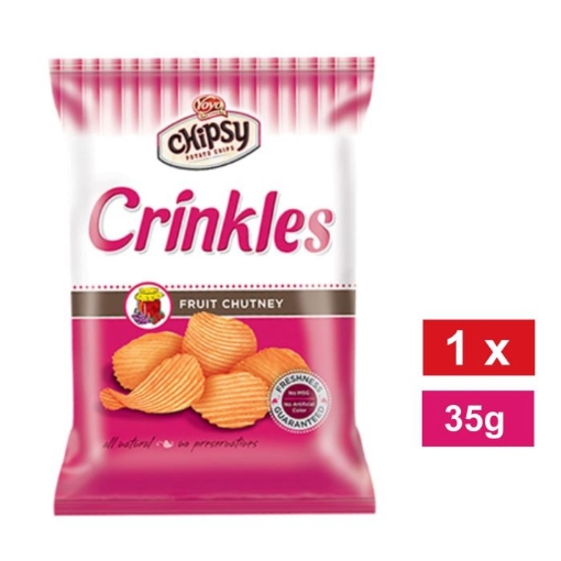 Picture of YOYO CHIPSY CRINKLES FRUIT CHUTNEY FLAVOURED POTATO CHIPS 35g