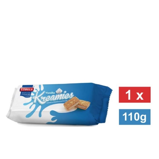 Picture of LOBELS VANILLA KREAMIES BISCUITS 110g 