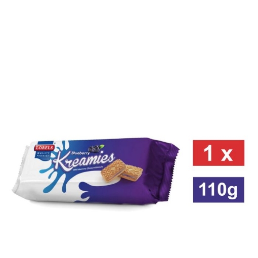 Picture of LOBELS BLUEBERRY KREAMIES BISCUITS 110g 