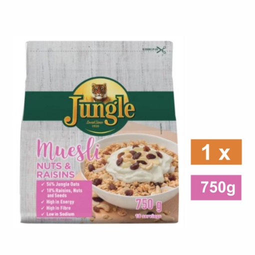 Picture of JUNGLE  NUTS & RAISINS MUESLI CEREAL 750g