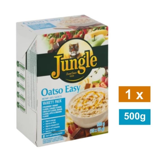 Picture of JUNGLE OATSO EASY VARIETY PACK  INSTANT OATS SATCHETS 500g