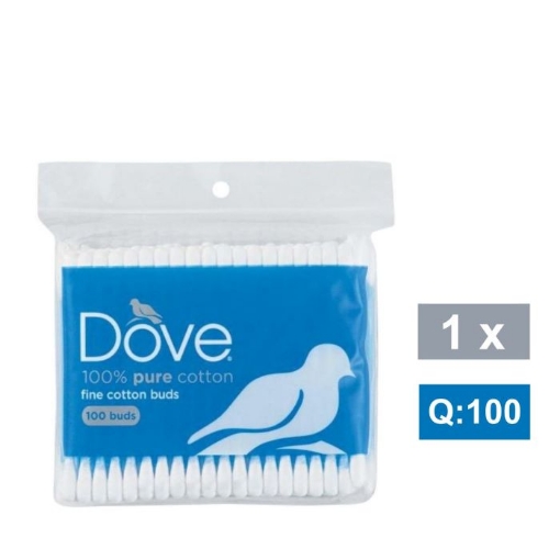 Picture of DOVE 100% PURE COTTON EAR BUDS IN BAG 100's 