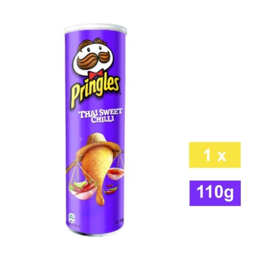 Picture of PRINGLES THAI SWEET CHILLI FLAVOURED CHIPS 110g  
