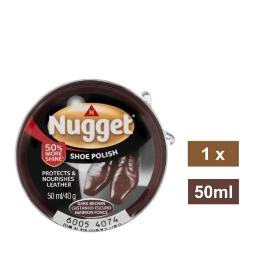 Picture of NUGGET DARK BROWN SHOE POLISH 50ml 