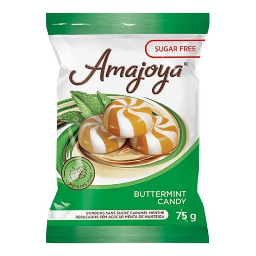 Picture of AMAJOYA SUGAR FREE BUTTERMINT FLAVOURED CANDY 75g