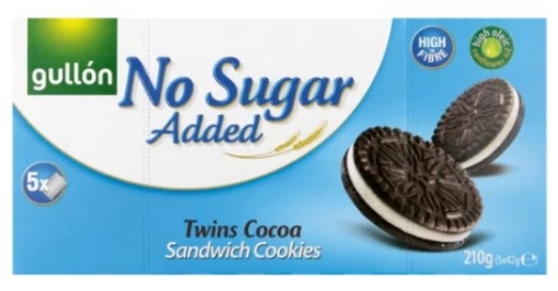 Picture of GULLON SUGAR FREE TWINS COCOA SANDWICH COOKIES 210g