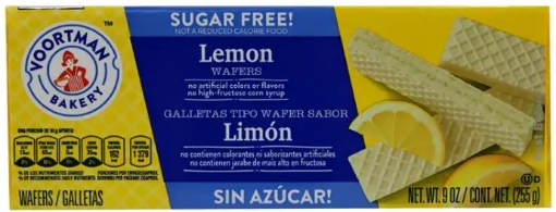 Picture of VOORTMAN SUGAR FREE LEMON WAFERS 255g 
