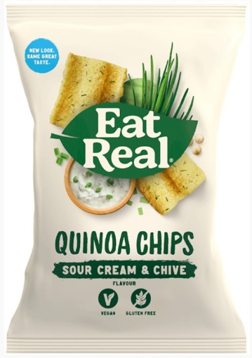 Picture of EAT REAL GLUTEN FREE VEGAN SOUR CREAM & CHIVES QUINOA CHIPS 45g