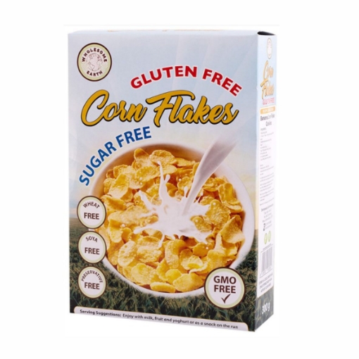 Picture of WHOLESOME EARTH GLUTEN FREE SUGAR FREE CORN FLAKES 250g