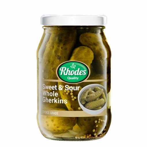 Picture of RHODES SWEET & SOUR GHERKINS 385g