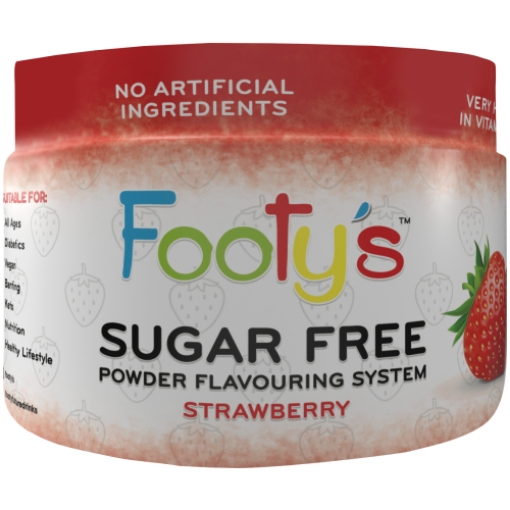 Picture of FOOTY'S SUGAR FREE FLAVOURING SYSTEM POWDER STRAWBERRY 170g