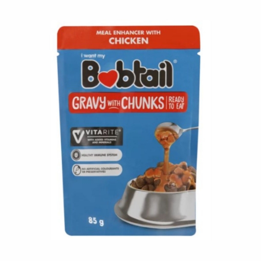 Picture of BOBTAIL CHICKEN GRAVY CHUNKS POUCH DOG FOOD 36x85g 