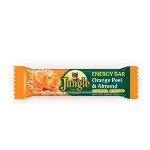 Picture of JUNGLE ORANGE PEEL & ALMOND ENERGY BAR 40g 