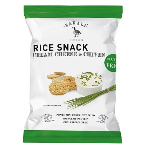 Picture of  BAKALI MINI RICE CAKES CREAM CHEESE & CHIVES 40g 