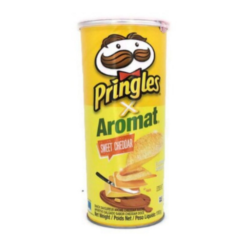 Picture of PRINGLES SWEET CHEDDAR FLAVOURED SAVOURY SNACK 110g
