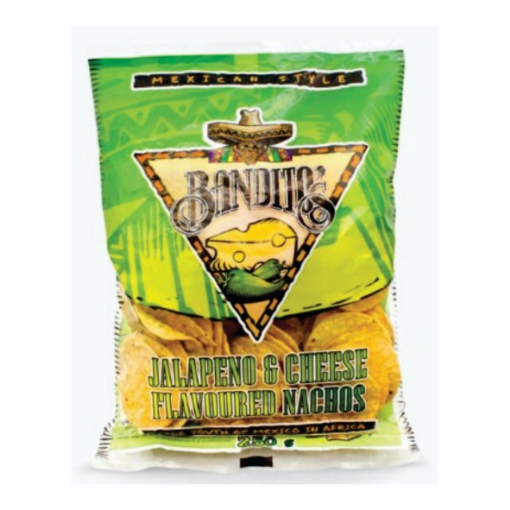 Picture of BANDITOS JALAPENO & CHEESE NACHOS 250g