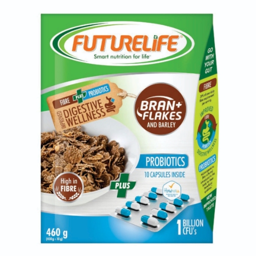 Picture of FUTURELIFE BRAN FLAKES & BARLEY WITH PROBIOTIC CAPSULES 460g  