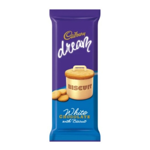 Picture of CADBURY DREAM BISCUIT WHITE CHOCOLATE SLAB 80g 