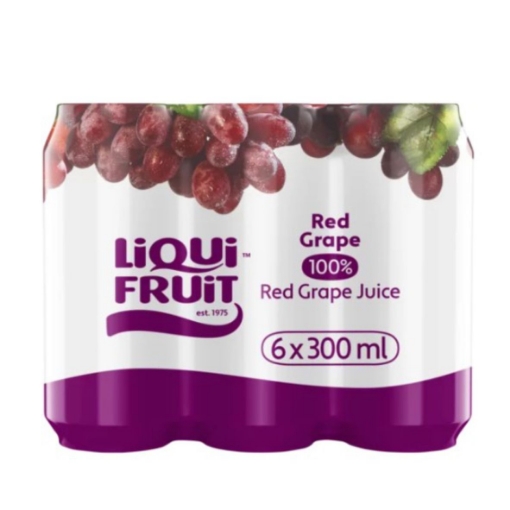 Picture of LIQUIFRUIT RED GRAPE 100% JUICE CAN 6x300ml