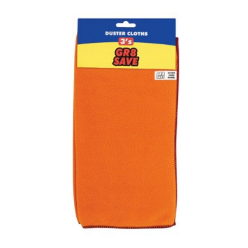 Picture of GR8 SAVE ORANGE DUSTERS CLOTHS 3's 