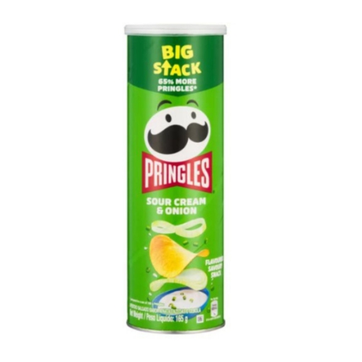 Picture of PRINGLES SOUR CREAM & ONION FLAVOURED SAVOURY SNACK 165g