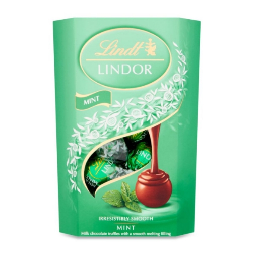Picture of LINDT LINDOR MINT CHOCOLATE CORNET TRUFFLES 200g  