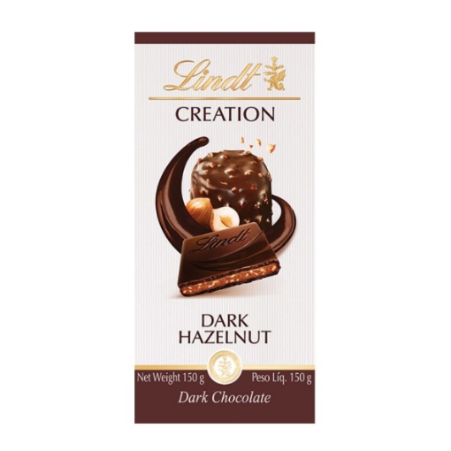 Picture of LINDT CREATION DARK HAZELNUT MILK CHOCOLATE BAR 150g