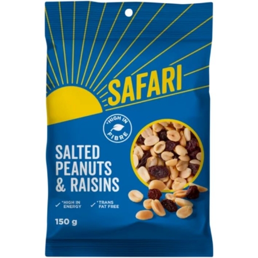 Picture of SAFARI PEANUTS PEANUTS & RAISINS 150g