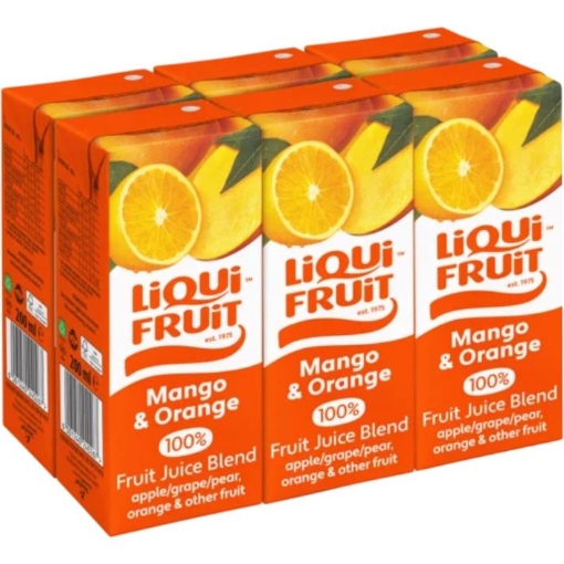 Picture of LIQUIFRUIT 100% MANGO & ORANGE JUICE 6x200ml