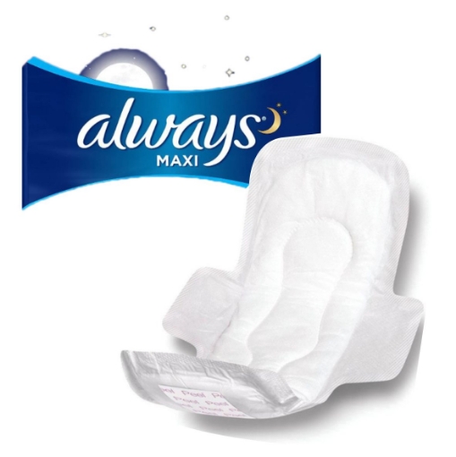 Picture of ALWAYS NIGHT MAXI THICK EXTRA LONG SANITARY PADS 36's  