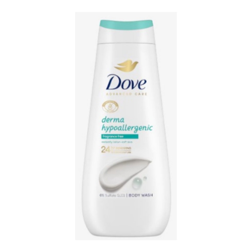 Picture of DOVE ADVANCED CARE DERMA HYPOALLERGENIC BODY WASH 400ml