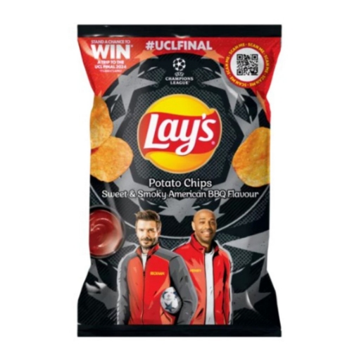 Picture of LAY'S SWEET & SMOKY AMERICAN BBQ FLAVOUR POTATO CHIPS 105g  