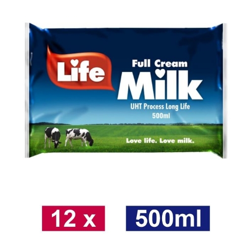 Picture of LIFE MILK UHT FULL CREAM 124x500ml