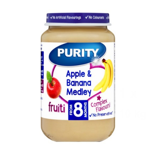 Picture of PURITY THIRD FOODS APPLE & BANANA MEDLEY JAR 200ml