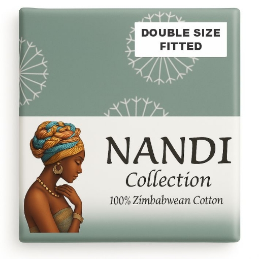Picture of NANDI DANDILION GREY BED LINEN SET FITTED - DOUBLE 100% COTTON