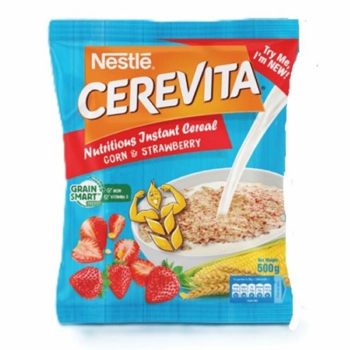Picture of NESTLE CEREVITA STRAWBERRY INSTANT CEREAL SACHET 500g